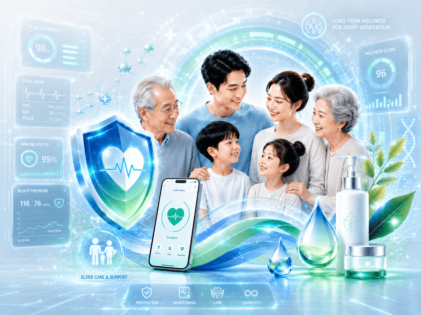 家庭健康、医疗科技、老年关怀与美业护理